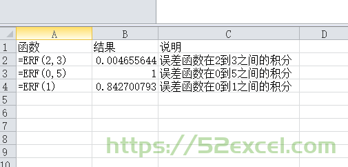 Excel中ERF函数用法及模板